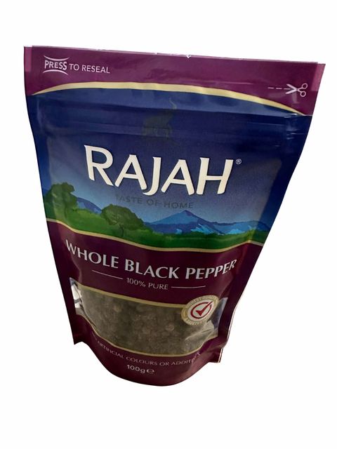 RAJAH WHOLE BLACK PEPPER 100G